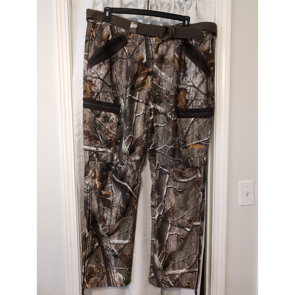 Scent-Lok Savannah Aero Crosshair Realtree Camo Pants Belted Pockets Men's 2XL